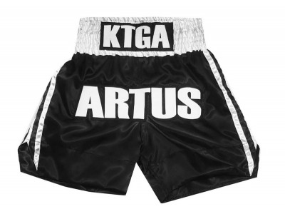 Pantaloncini boxe personalizzati : KNBXCUST-2042-Nero